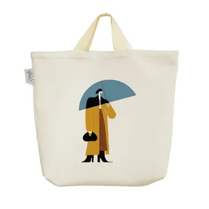 ساک خرید خندالو مدل زنی در زیر باران کد 5088