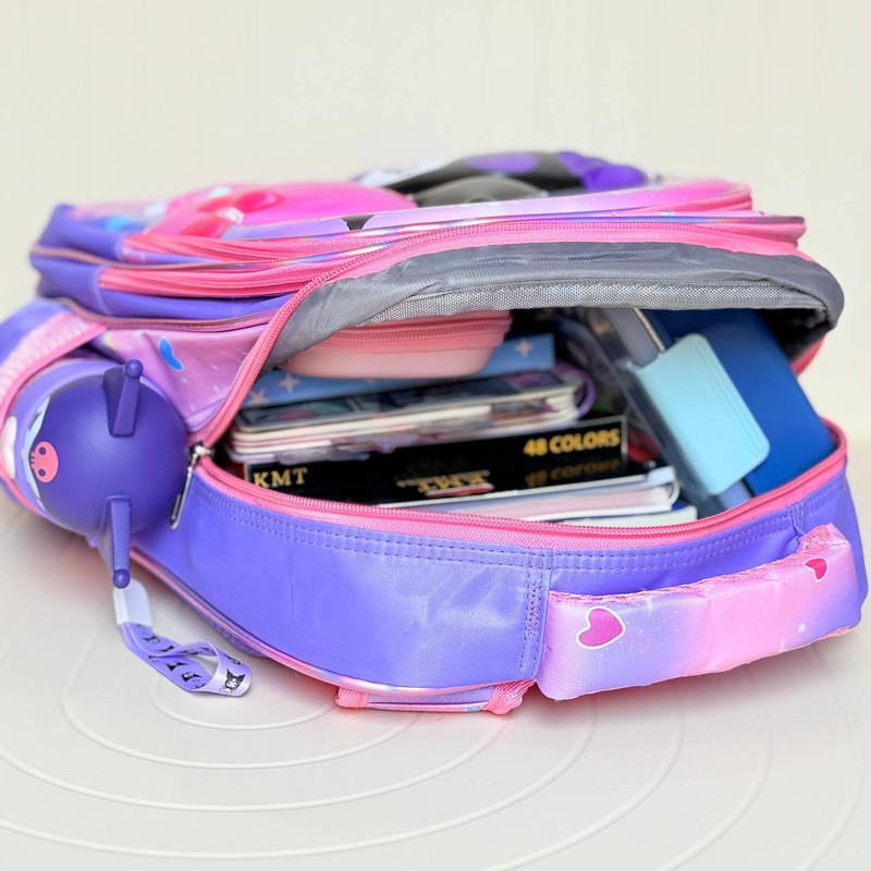 کوله پشتی مدرسه مدل دخترانه کرومی و ملودی کد 8585