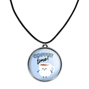 گردنبند خندالو مدل قهوه Coffee کد 2200722011