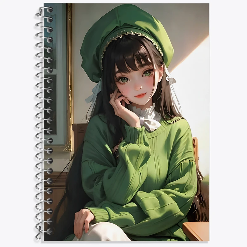 دفتر زبان 50 برگ خندالو مدل سه خط طرح دخترانه کد F6631