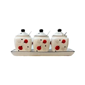 ست جا ادویه ای 4 پارچه طرح پینه دوز کد 036