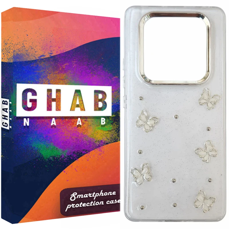  کاور قاب ناب مدل رزین طرح پروانه مناسب برای گوشی موبایل شیائومی Redmi Note 14 Pro 4G