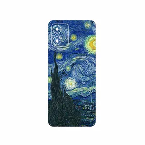 MAHOOT The Starry Night of van Gogh Cover Sticker for Motorola Moto E13