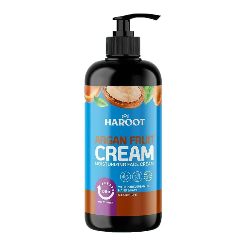 کرم مرطوب کننده دست و صورت هاروت مدل آرگان مناسب برای انواع پوست حجم 475 میلی لیتر