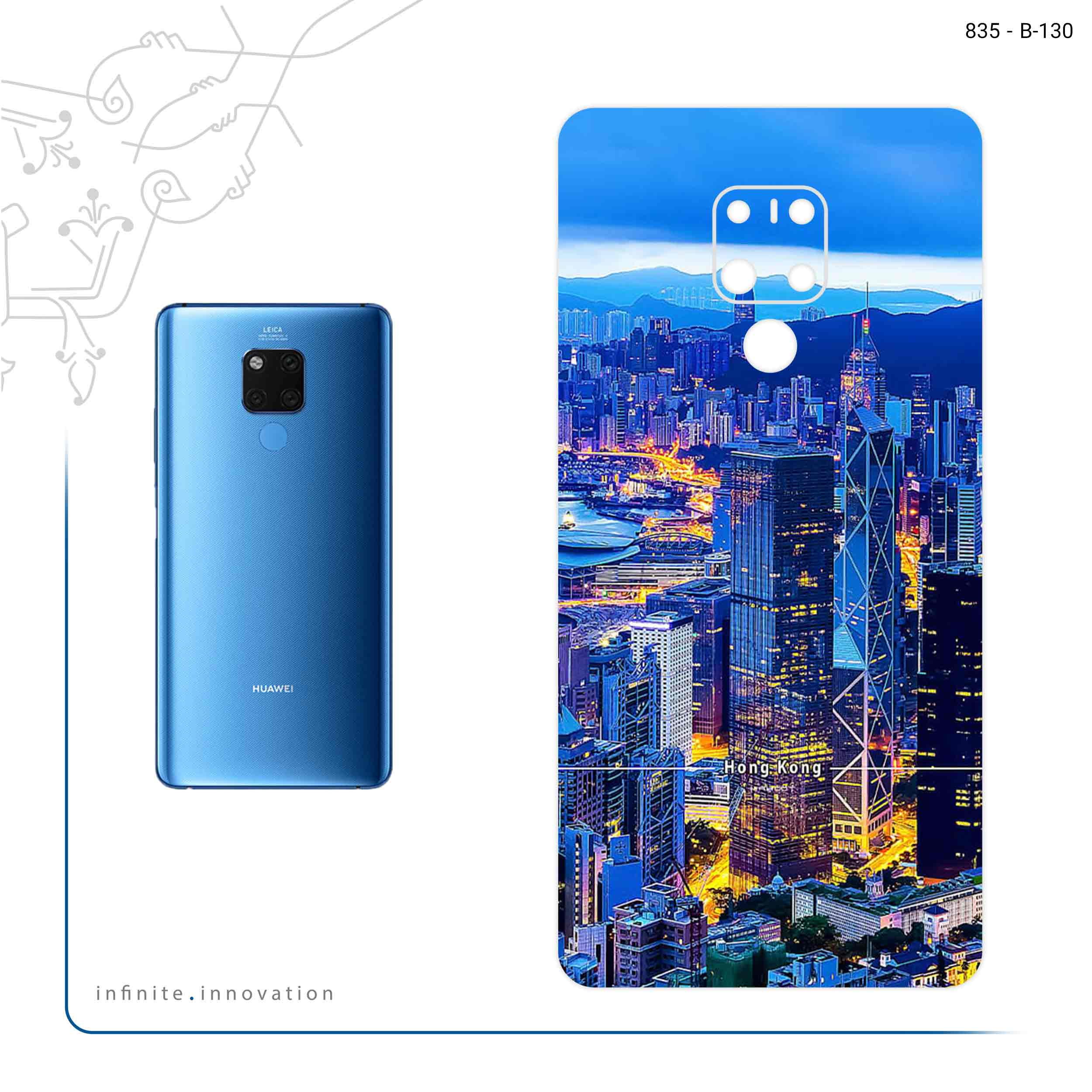 برچسب پوششی ماهوت مدل Hong Kong City مناسب برای گوشی موبایل هوآوی Mate 20 X