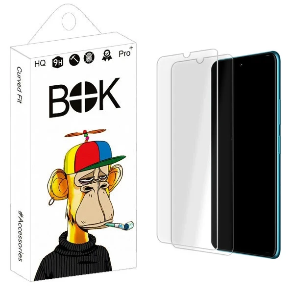 محافظ صفحه نمایش شیشه ای بوک مدل Transparent Plus مناسب برای گوشی موبایل سامسونگ Galaxy A11 / M11 بسته دو عددی