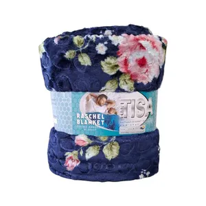 پتو مسافرتی 1 نفره تیسا مدل گلدار سایز 220x150 سانتی‌متر