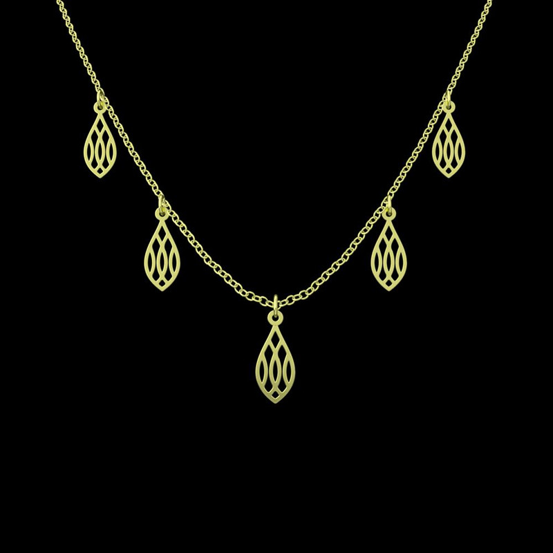 گردنبند طلا 18 عیار زنانه مدوپد مدل اشک کد RNA10835