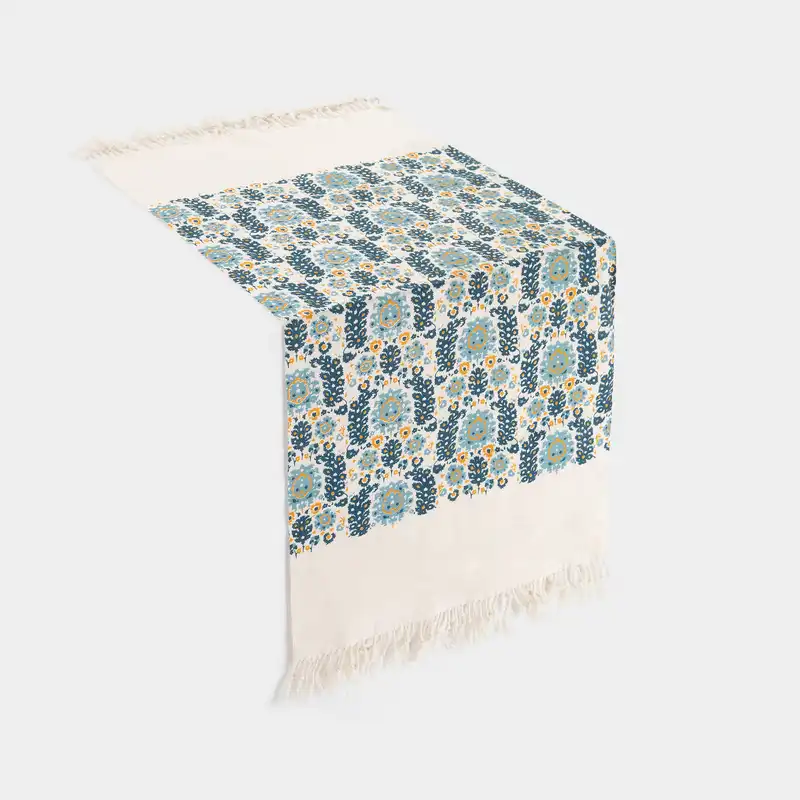 رومیزی چاپ دستی گدار مدل گلستان