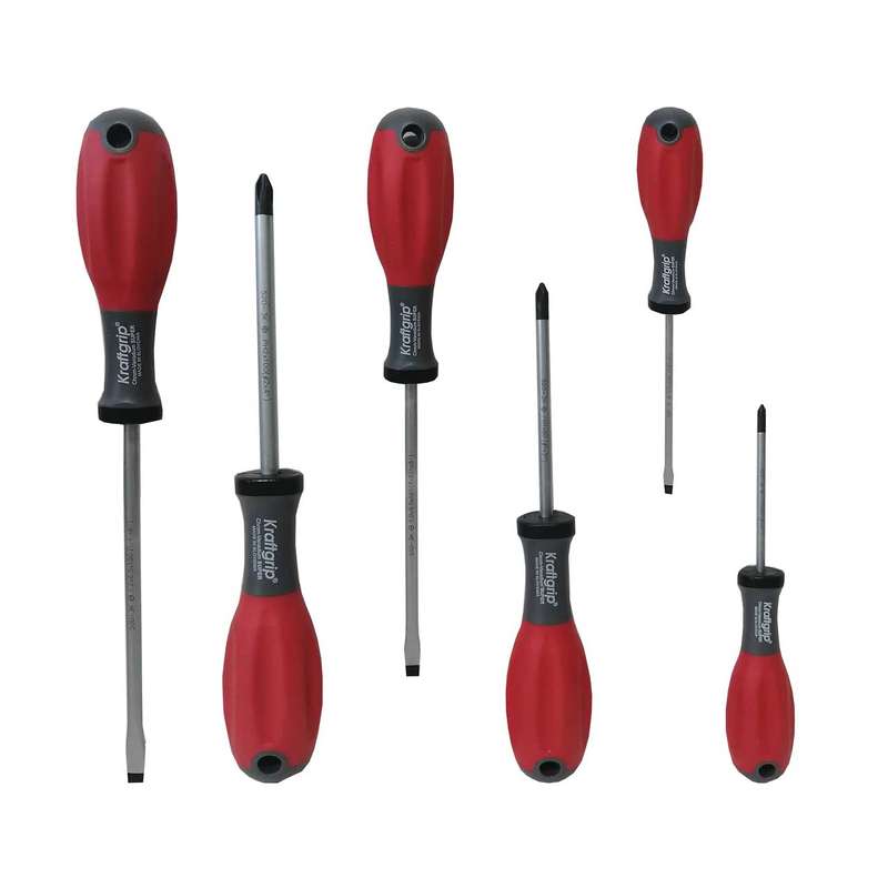  پیچ گوشتی چهارسو و دو سو کرافت گریپ مدل KRAFT-6 مجموعه 6 عددی