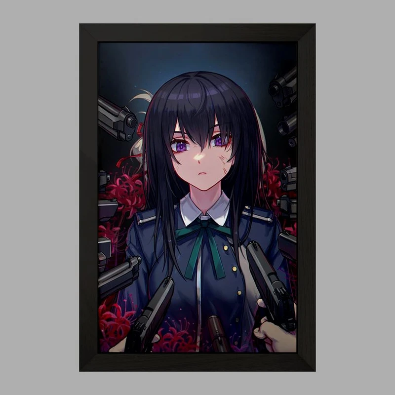 تابلو خندالو مدل تاکینا انیمه لیکوریس ریکویل Lycoris Recoil  کد 22969