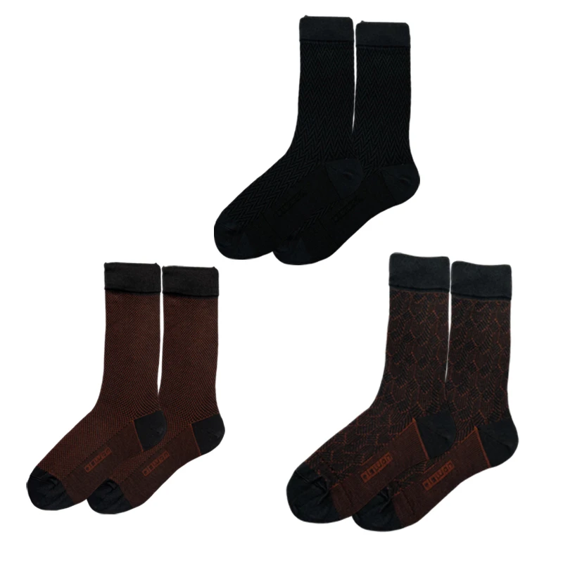 جوراب ساق بلند مردانه ال سون مدل ژاکارد کد PH1076.1 مجموعه 3 عددی