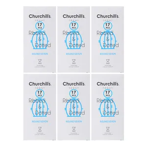 کاندوم چرچیلز مدل CHC_ribbed&dotted-roundseven مجموعه 6 عددی