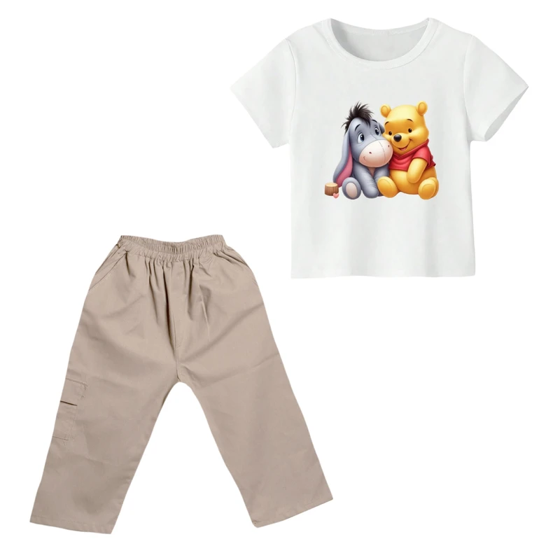 ست تی شرت و شلوارک پسرانه مدل پو کد ۴۳