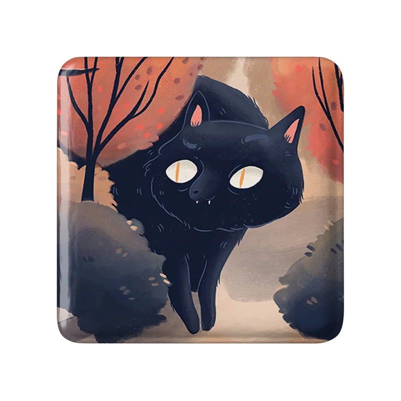 مگنت خندالو طرح گربه حیوانات بامزه  مدل مربعی کد 21070