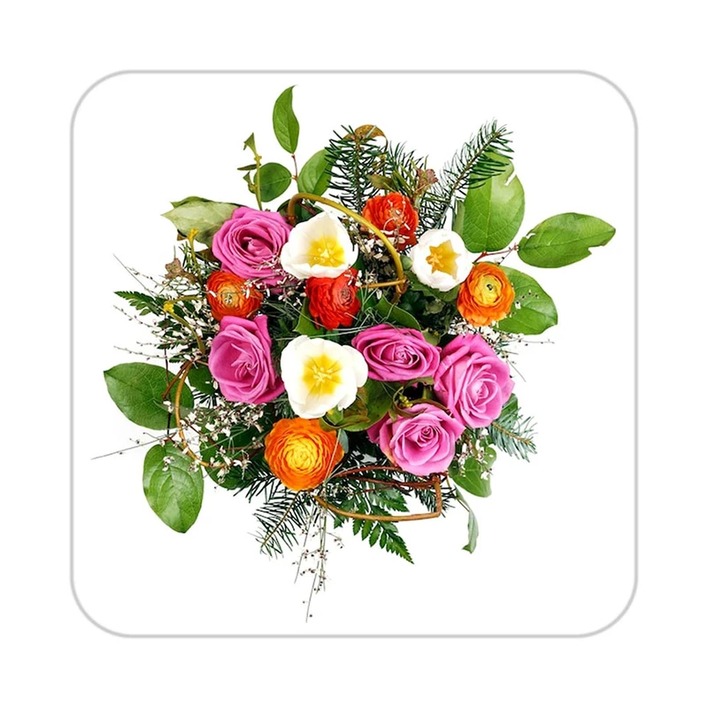 زیر لیوانی کاکتی طرح گل مدل mp16159