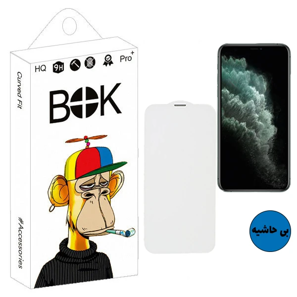 محافظ صفحه نمایش بوک مدل Silent Port طرح بدون حاشیه مناسب برای گوشی موبایل اپل Iphone 11 Pro Max