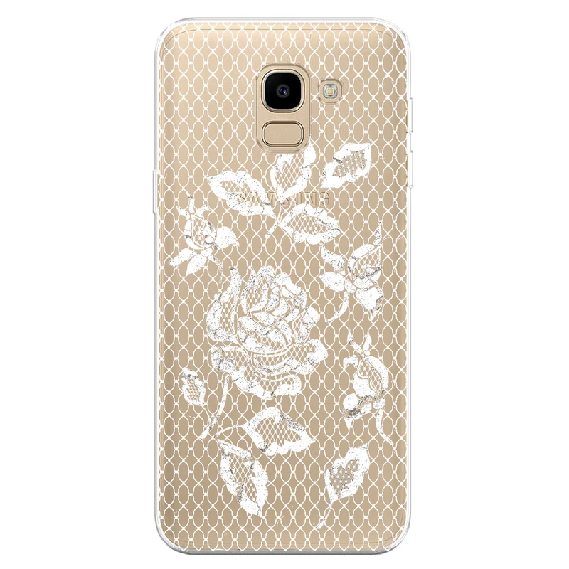 کاور مگافون طرح گل مدل C43-W مناسب برای گوشی موبایل سامسونگ Galaxy J6 2018