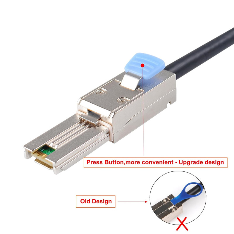 کابل تبدیل Mini SAS SFF-8088 به 4 پورت SFF-8482 29-Pin با برق 4 پین اسمارطور مدل SM195