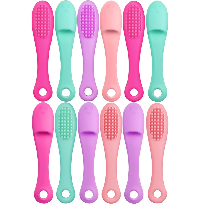 مسواک انگشتی سگ و گربه مدل Soft Brush سیلیکونی بسته 12 عددی