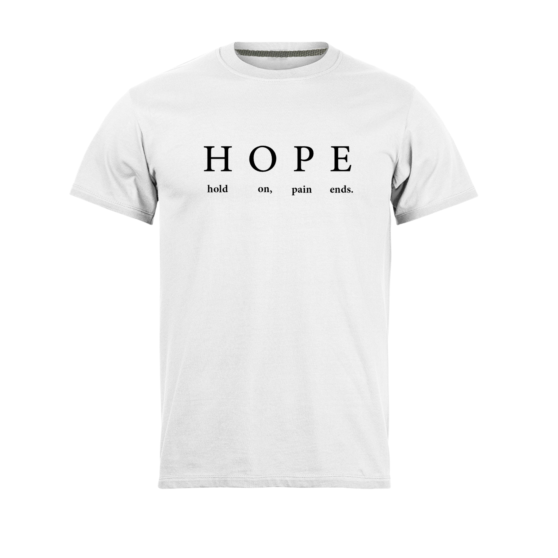 تی شرت آستین کوتاه مردانه مدل HOPE_N1_0077 رنگ سفید