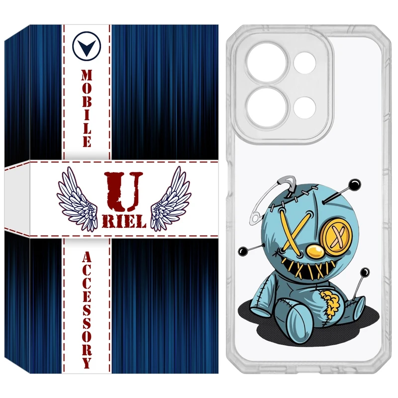 کاور یوریل مدل Clear کد 68 طرح عروسک مناسب برای گوشی موبایل شیائومی Redmi 15C 4G