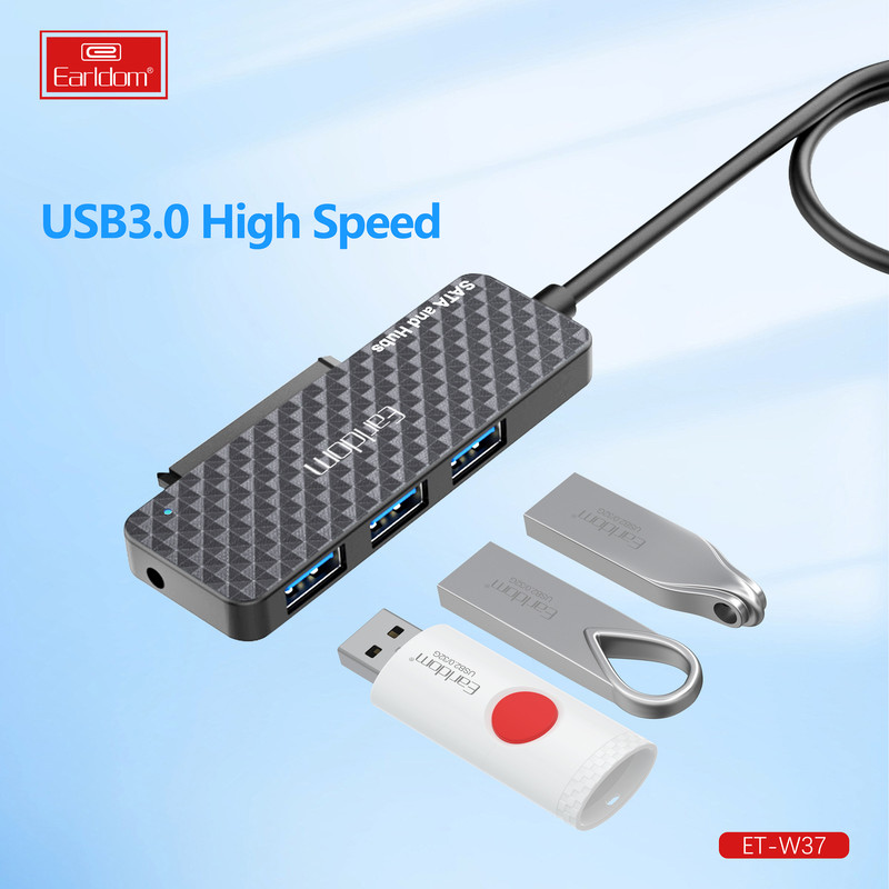 مبدل USB / USB-C به SATA / هاب USB3 ارلدام مدل W37