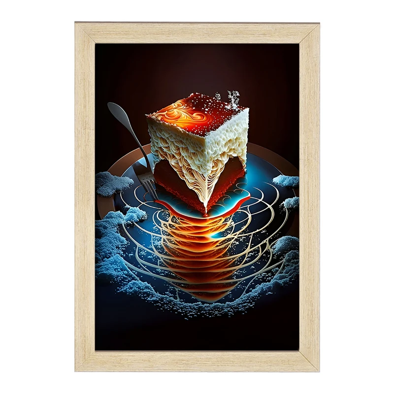 تابلو خندالو مدل برش کیک کهکشانی کد F12673