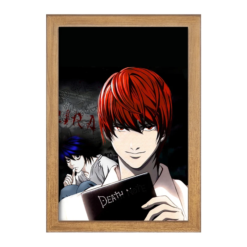 تابلو خندالو مدل لایت و ال انیمه دفترچه مرگ Death Note  کد 11305