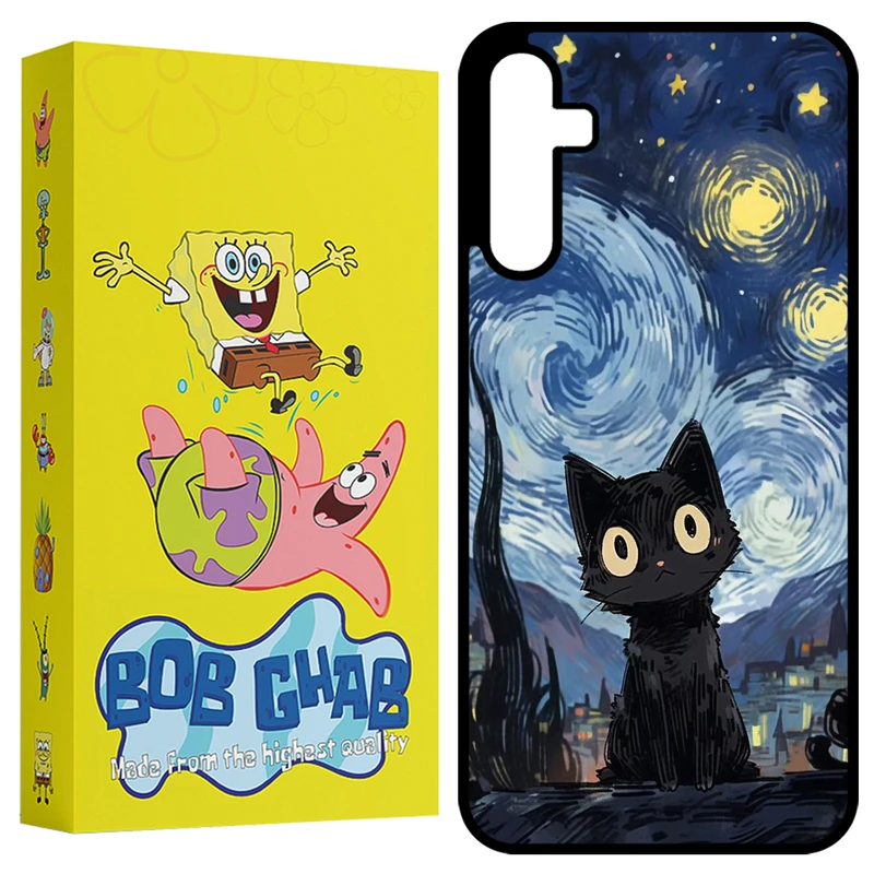 کاور باب قاب طرح گربه مدل BCPA35 مناسب برای گوشی موبایل سامسونگ Galaxy A35 5G 