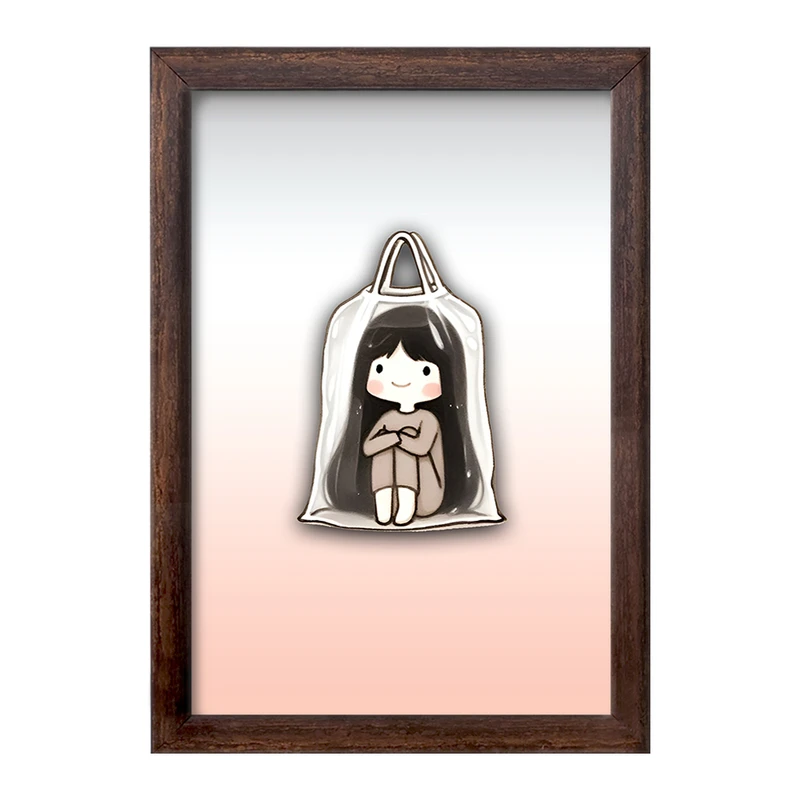 تابلو خندالو طرح دخترانه بامزه کد F3322