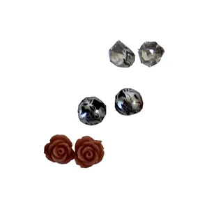 گوشواره دخترانه مدل 87-15 مجموعه 3 عددی