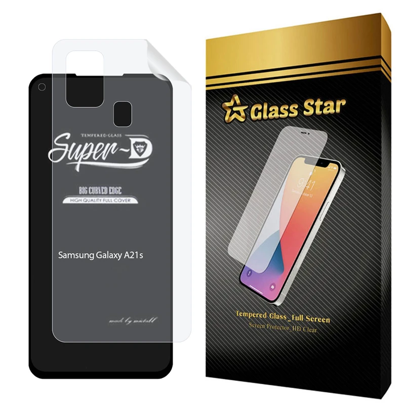 محافظ صفحه نمایش گلس استار مدل 2SN مناسب برای گوشی موبایل سامسونگ Galaxy A21s به همراه محافظ پشت گوشی