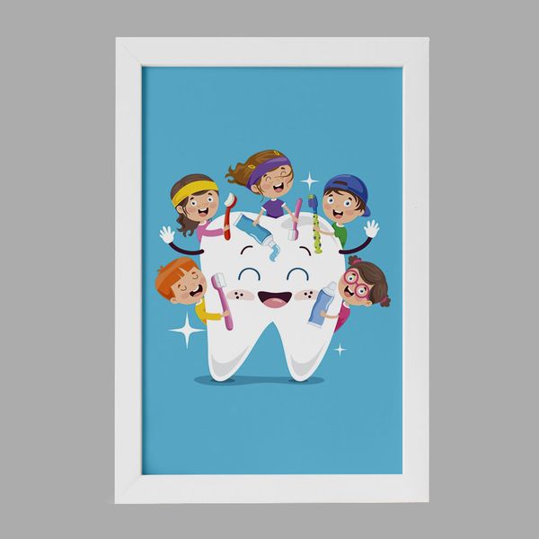 تابلو خندالو مدل دندان و دندانپزشکی کودکانه کد 27785