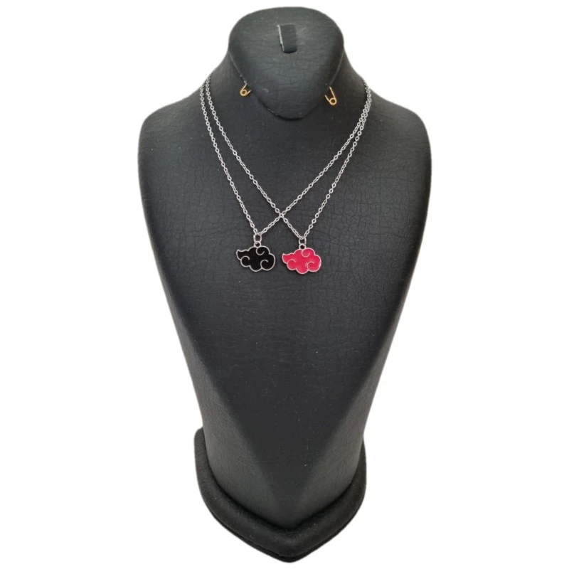 گردنبند مدل انیمه طرح NARUTO AKATSUKI مجموعه دو عددی