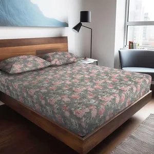 سرویس ملحفه دو نفره 3 تکه نرم بافت مدل رز