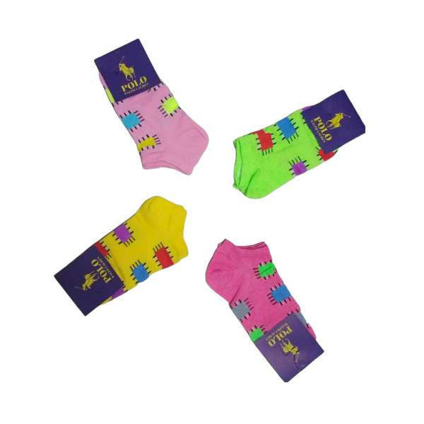 جوراب دخترانه پولو مدل MQ_T3  بسته 4 عددی