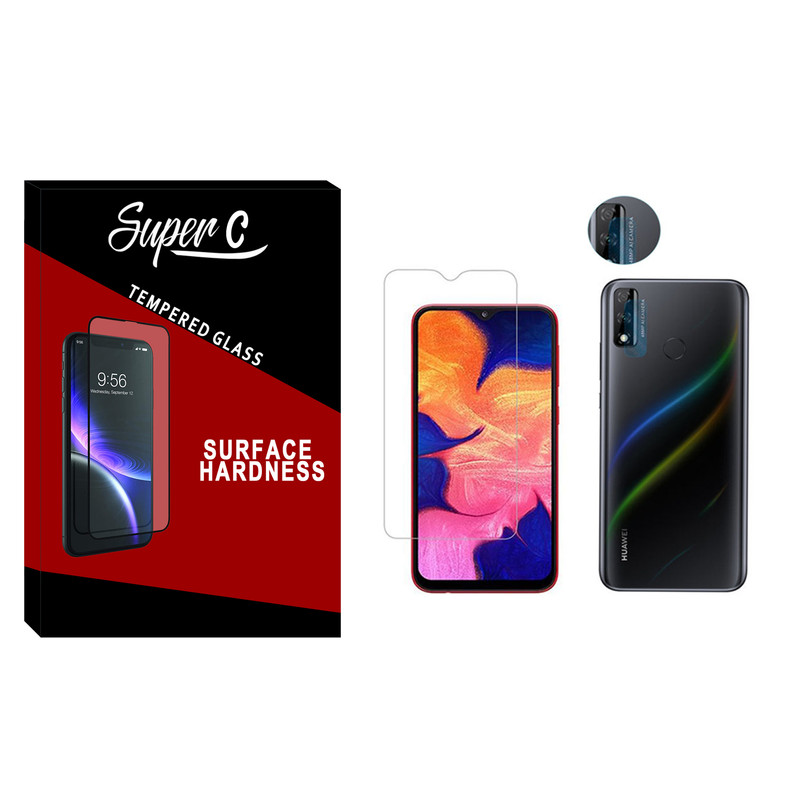  محافظ صفحه نمایش سوپرسی مدل SDHC-01 مناسب برای گوشی موبایل سامسونگ Galaxy A10 به همراه محافظ لنز