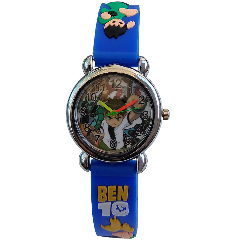 ساعت  مچی عقربه ای پسرانه مدل بند سیلیکونی بن تن