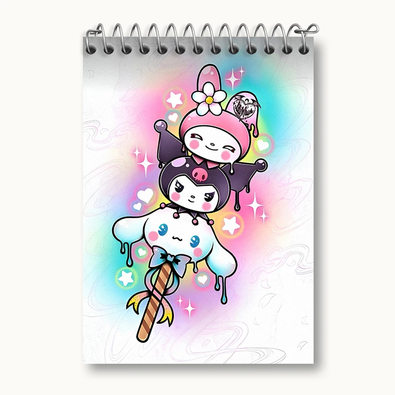 دفتر یادداشت 50 برگ خندالو طرح کرومی (Kuromi) کد N4513