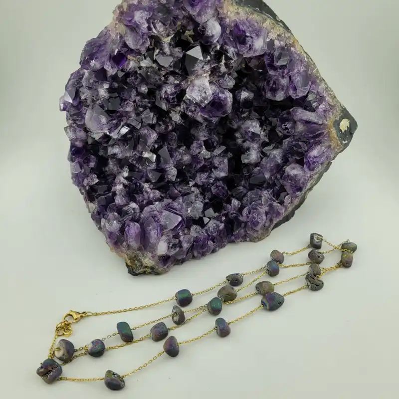 گردنبند زنانه مدل سنگ رومانتویی فایرآگات کد 73