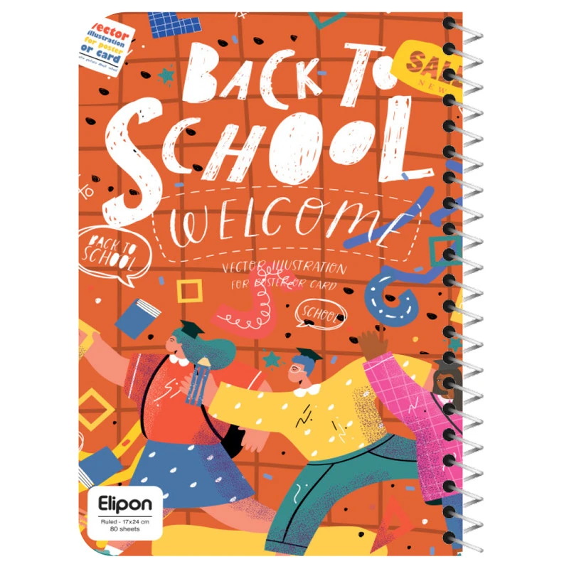 دفتر مشق 80 برگ الیپون مدل 2362360 کد 154205