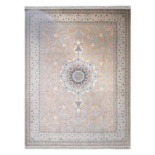 فرش ماشینی فرش مشهد کد 803031 زمینه بژ