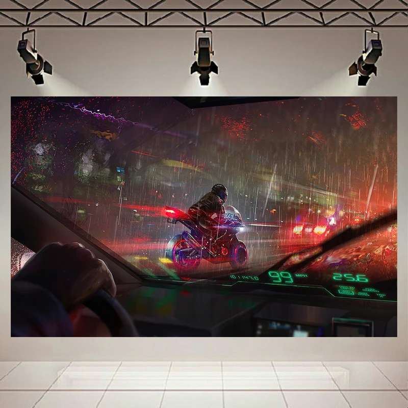 تابلو بوم طرح گیم مدل Cyberpunk کد AR2050