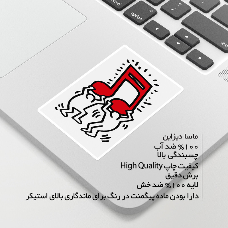 استیکر لپ تاپ ماسا دیزاین طرح music مدل STKA0038