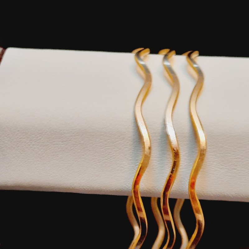 النگو طلا 18 عیار زنانه گالری یارطلا مدل آینه ای کد AL30-Z-3