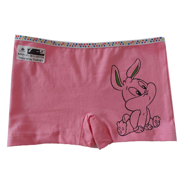شورت دخترانه طرح خرگوش رنگ صورتی