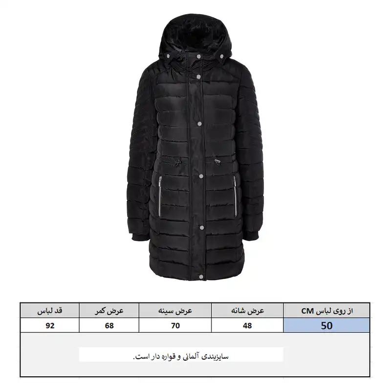 کاپشن زنانه مدل Ch2024BLKDD