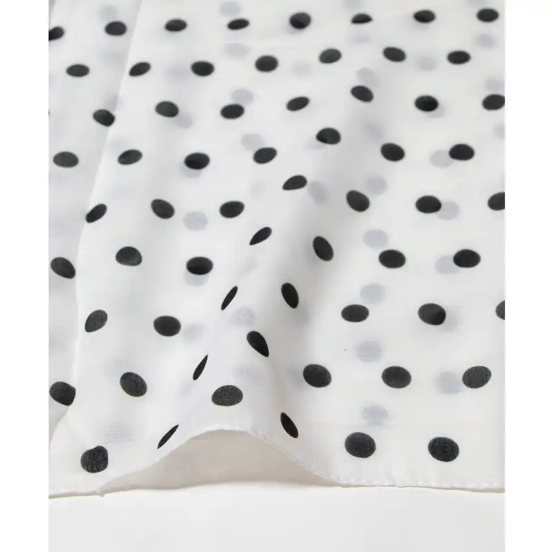 روسری زنانه مدل نخ پنبه خال خالی کد sar-1675