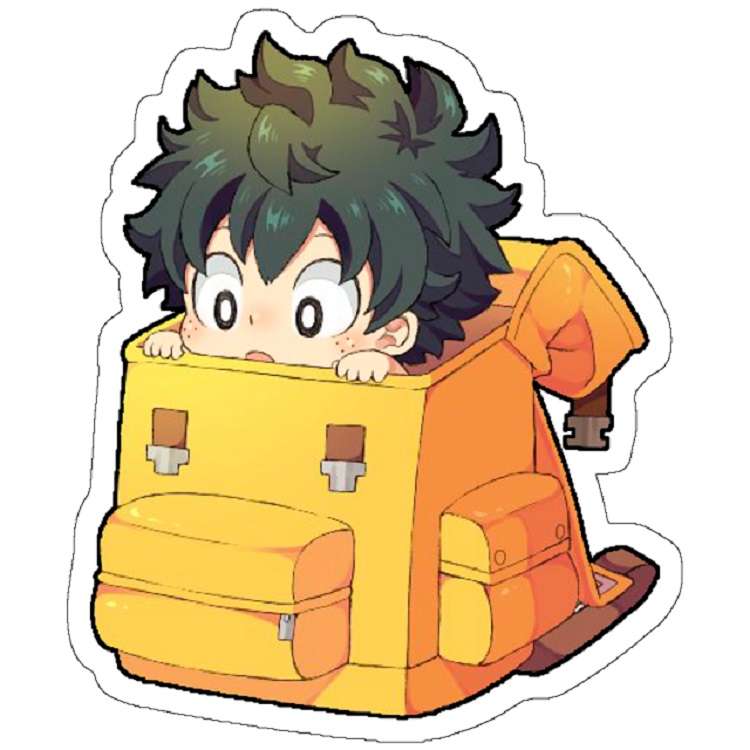 استیکر لپ تاپ مدل Chibi Izuku Midoriya